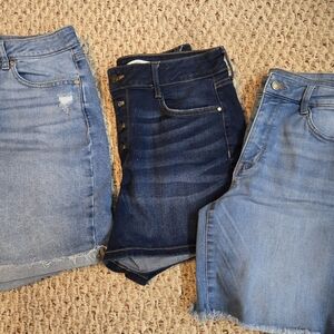 Sonoma Women's Denim Shorts Set - Light Blue, Dark Blue - Lot of 3!!